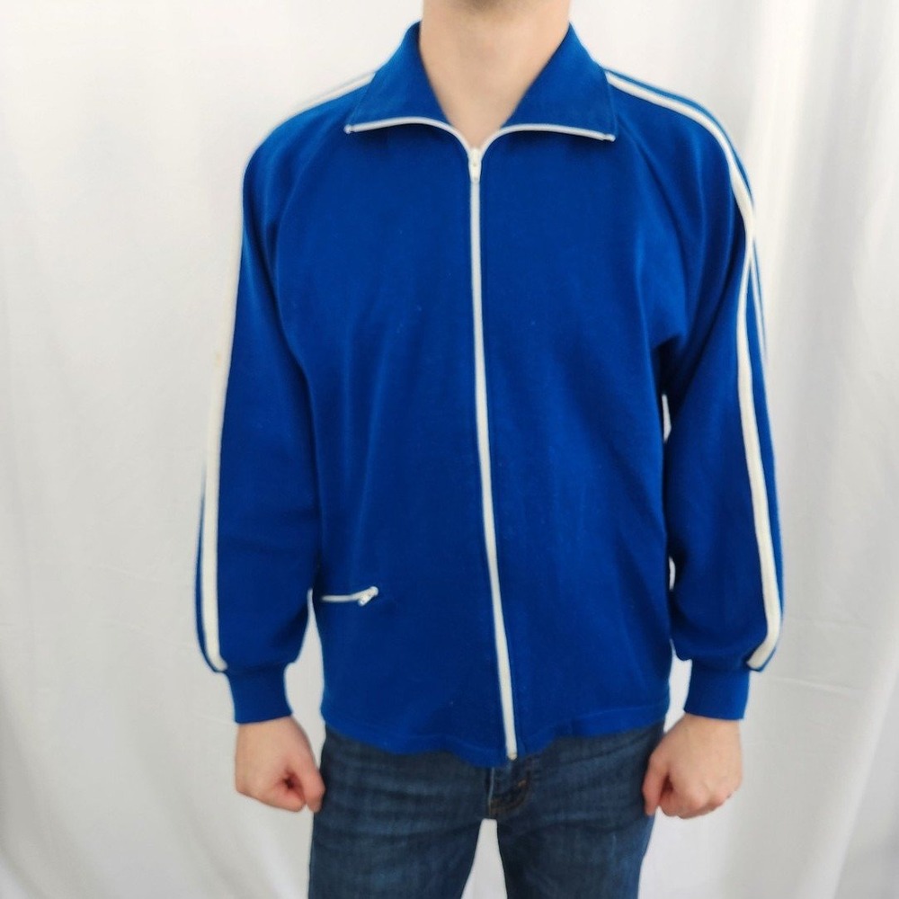 80s Blue Zip Up Track Jacket